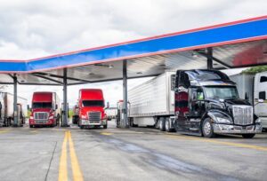 A truck pulling off from a truck stop. How is fault determined in a truck accident?