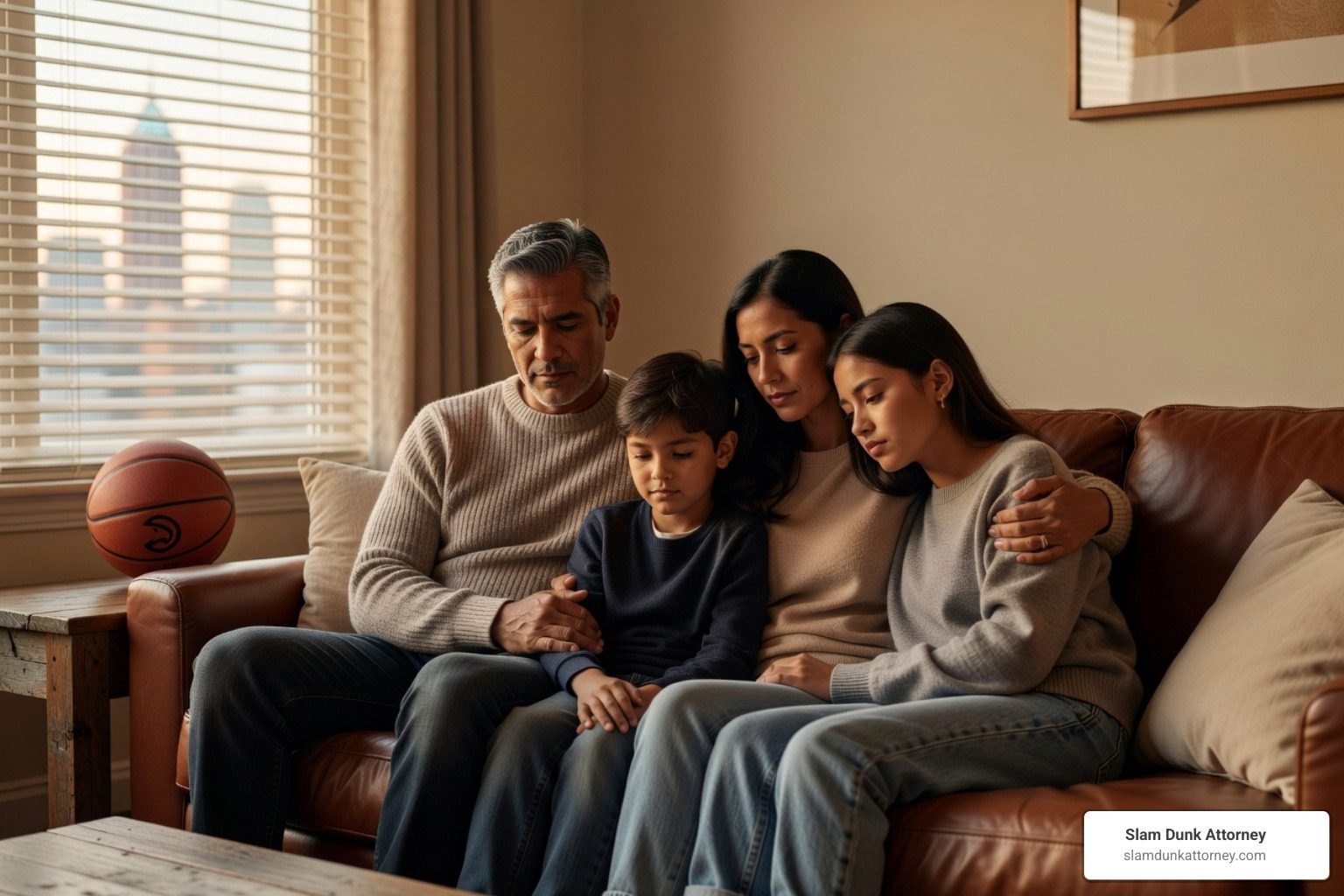 family grieving after wrongful death